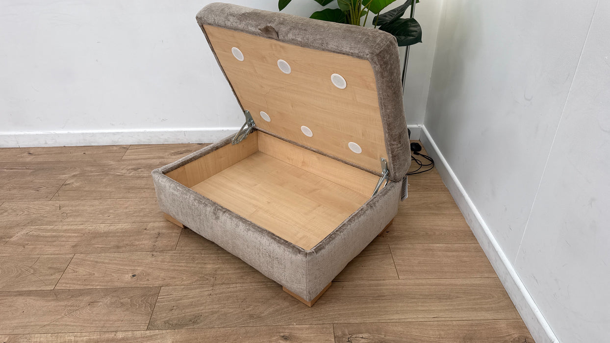 Sofology Cove Fabric Storage Footstool in MInk