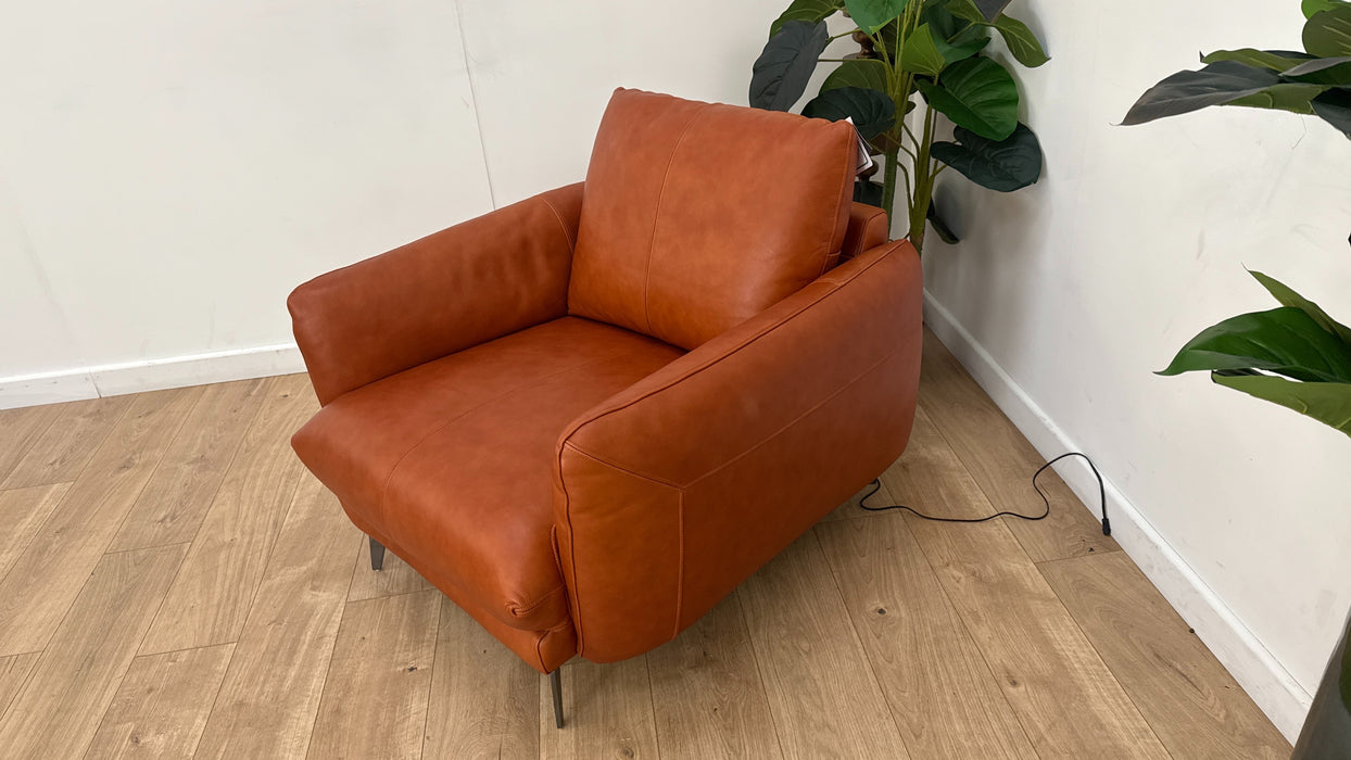Sofology Adler Leather Chair in Relaxed Soft Amber