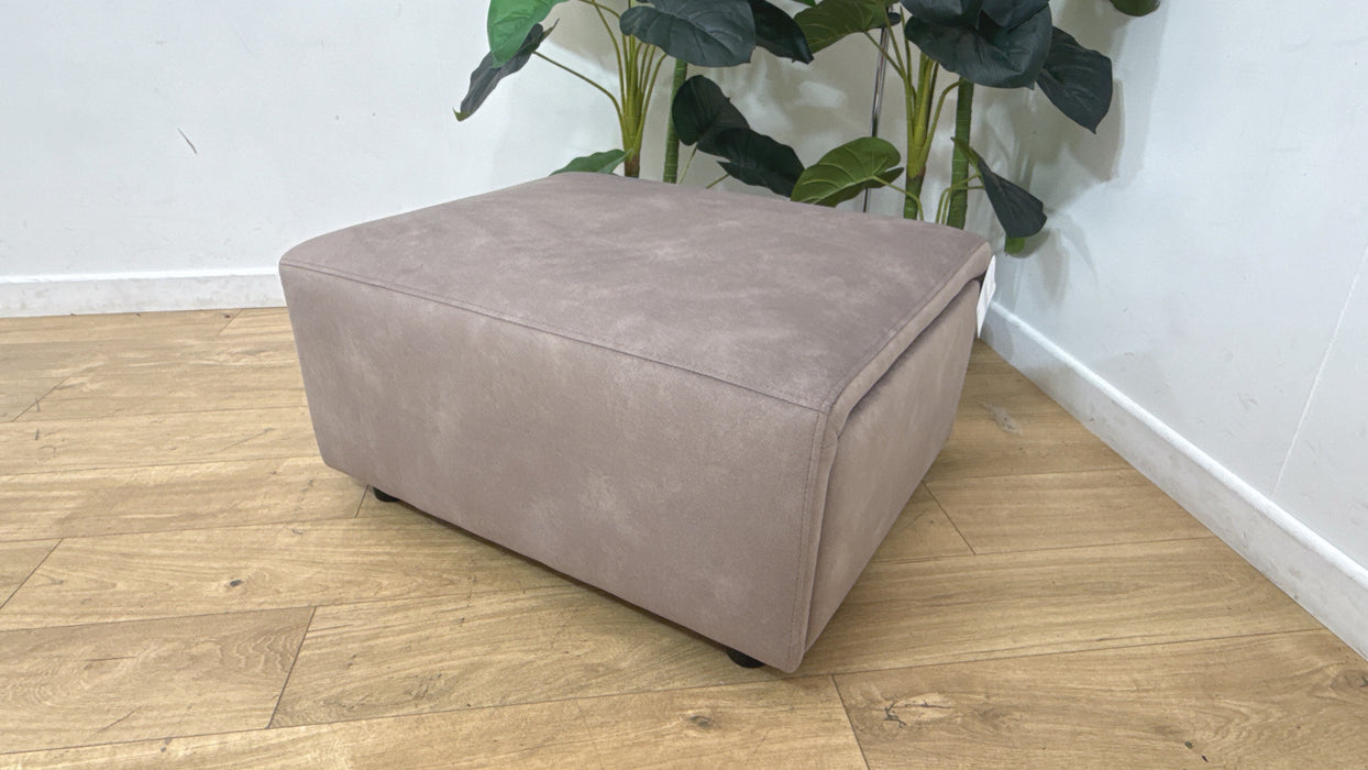 Sofology Premiere Fabric Designer Storage Footstool in Lifestyle Flecked Nutmeg
