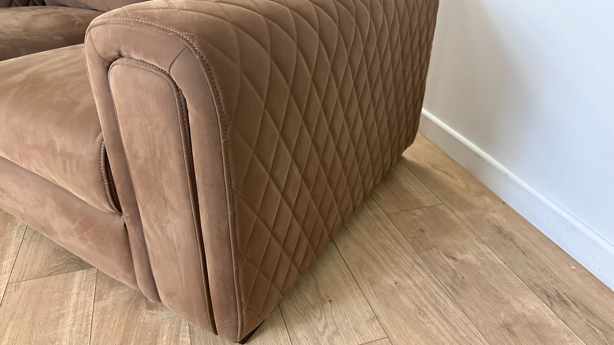 Sofology The Firenze Fabric 2 Seater in Lifestyle Nubuck Feel Pecan