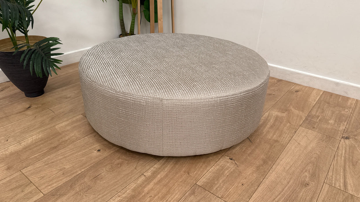 Sofology Ascot Fabric Designer Footstool in Natural