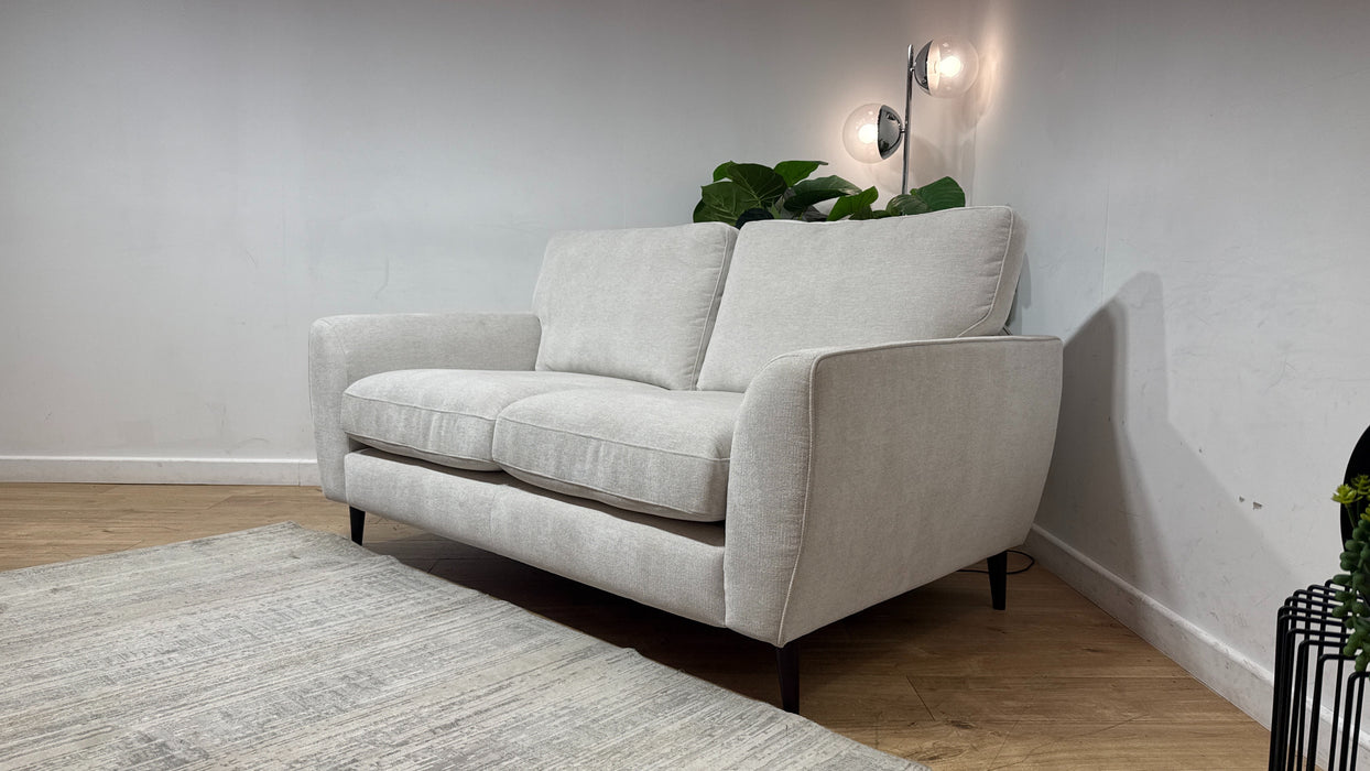 Sofology Hackney Fabric 2 Seater Sprung Seats in Linen Look Chenille Mist Mix
