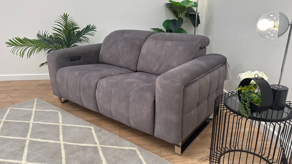 Marvella 2 Seater Sofa - Fabric Recliner - Lifestyle Flecked Mocha