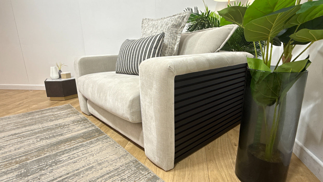 Sofology Cove Fabric Loveseat in  Soft Chenille Linen Mix