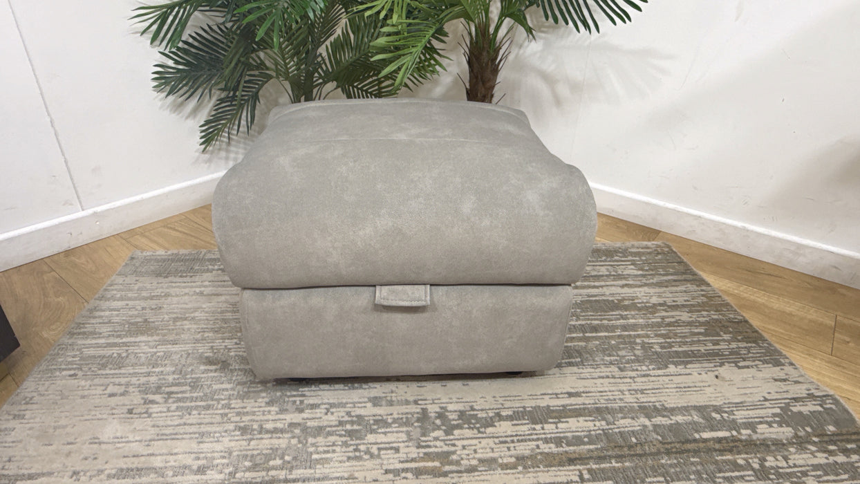 Sofology Marvella Fabric Storage Footstool in Lifestyle Flecked Stone