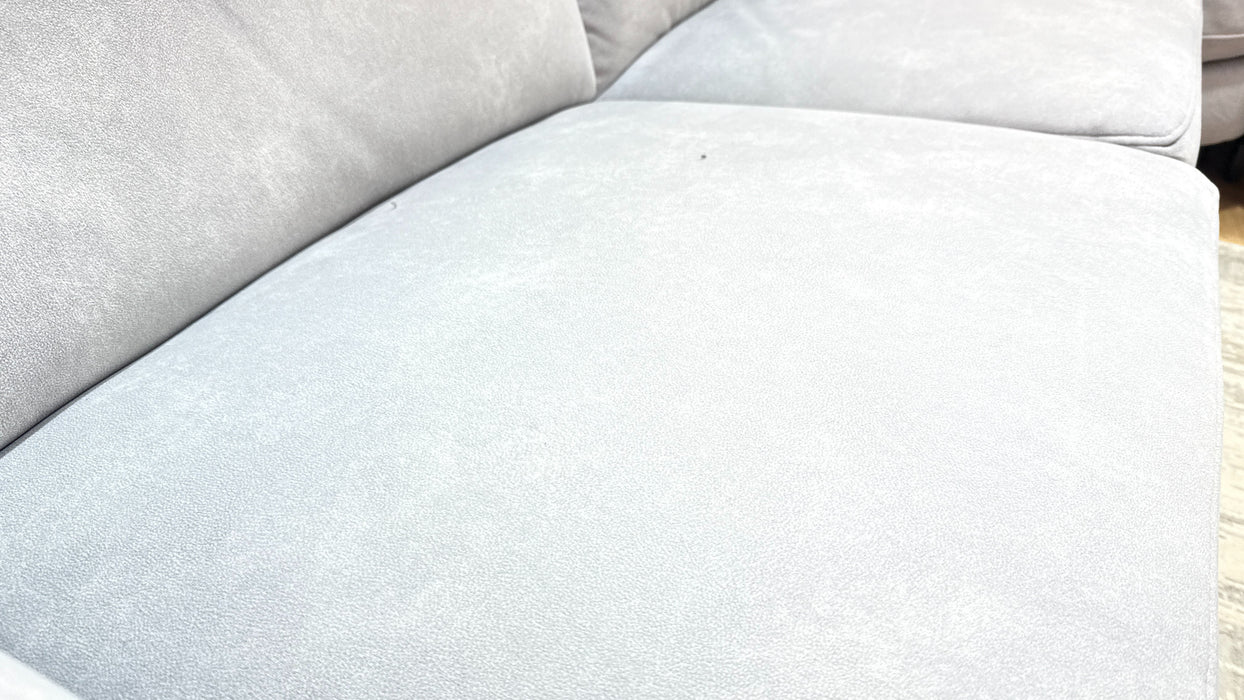 Sofology Ezra Fabric 3 Corner 1.5 Power Recliner/Headrest Heated Seat in Lifestyle Flecked Silver