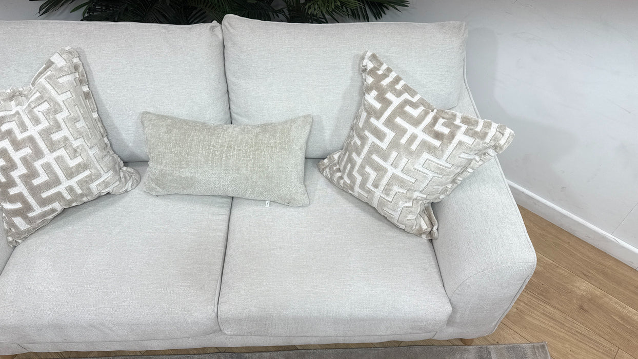 Sofology Mayfair Fabric 2 Seater in Linen Look Chenille Mist/Pearl Mix