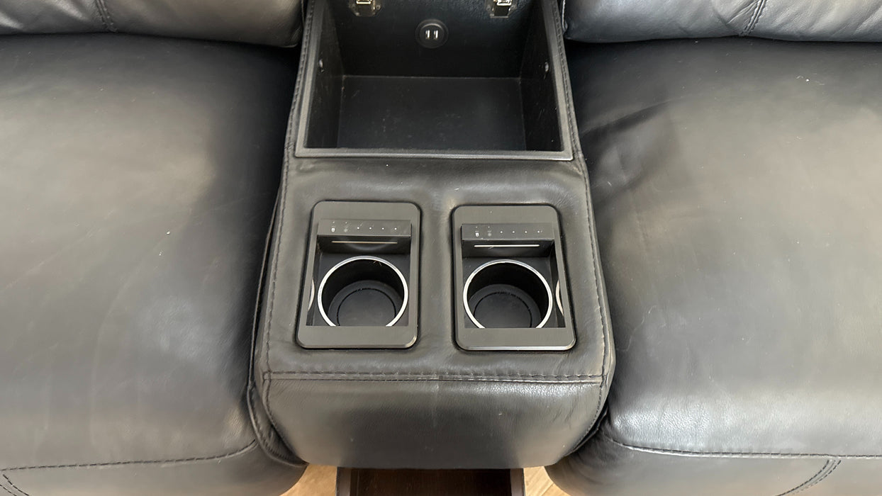 DFS The Crusade 2 Seater Recliner Sofa in Palatial Black