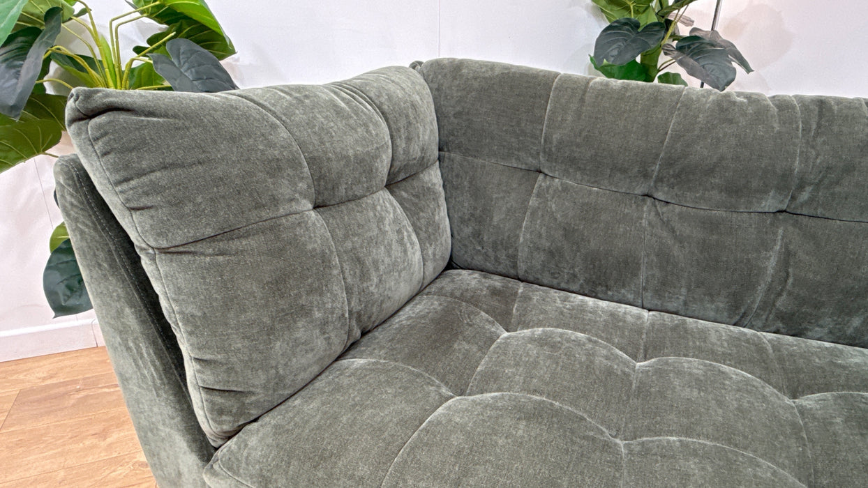 Sofology The Cocoon Fabric 2 Seater in Relaxed Chenille Pine