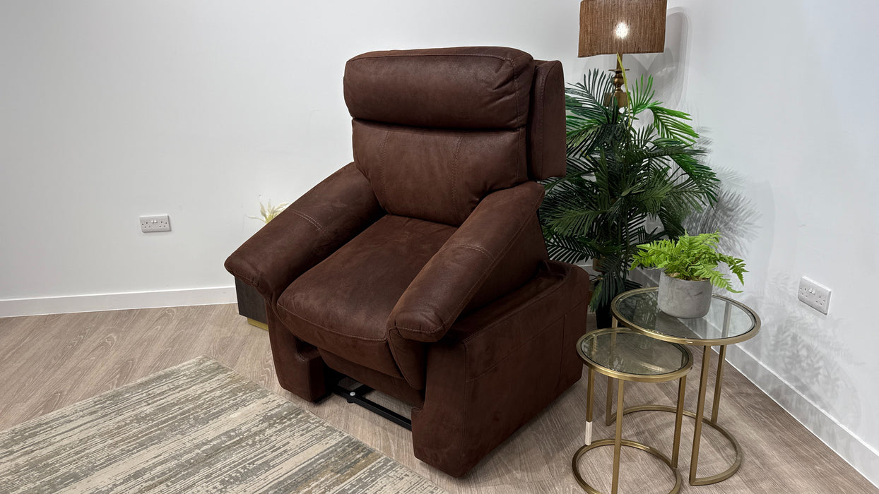DFS Ronan Power Recliner Lift and Rise Chair In Walnut