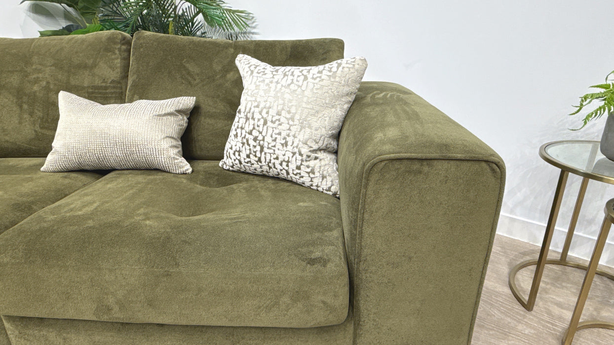 Sofology Ascot Fabric 4 Seater Split Single Seats in Soft Sherpa Olive Mix