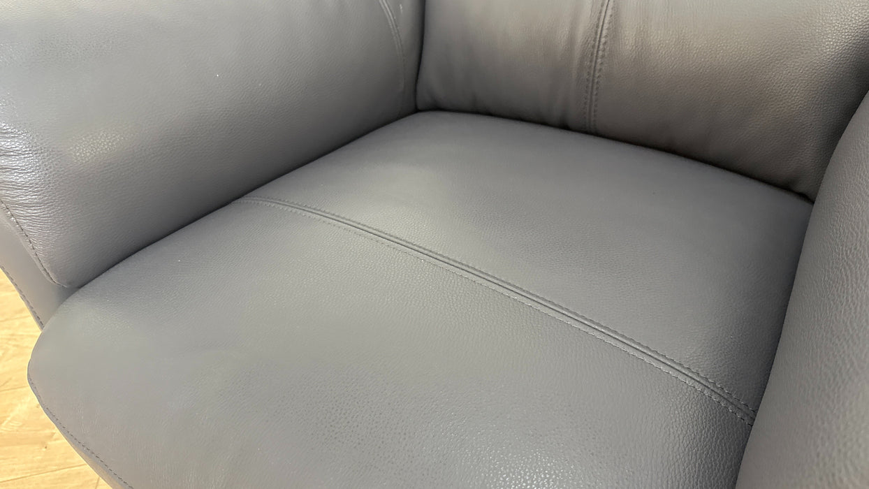 DFS Falcon Leather Recliner Chair in Blue