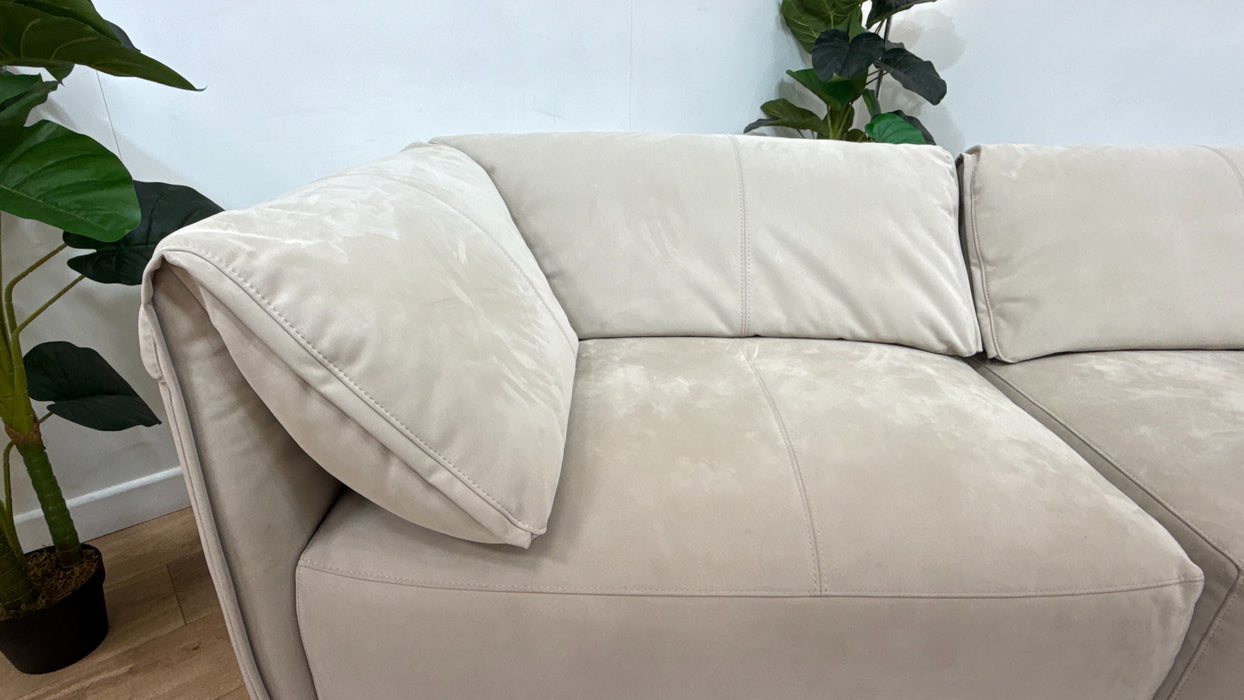 Sofology Tessuto Fabric 3 Seater Split in Lifestyle Nubuck-Feel Stone