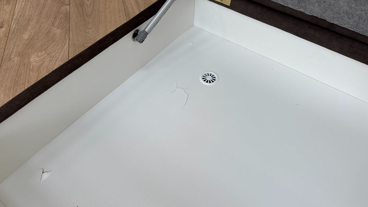 Sofology The Hackney Footstool in Dapple Olive Green All Over