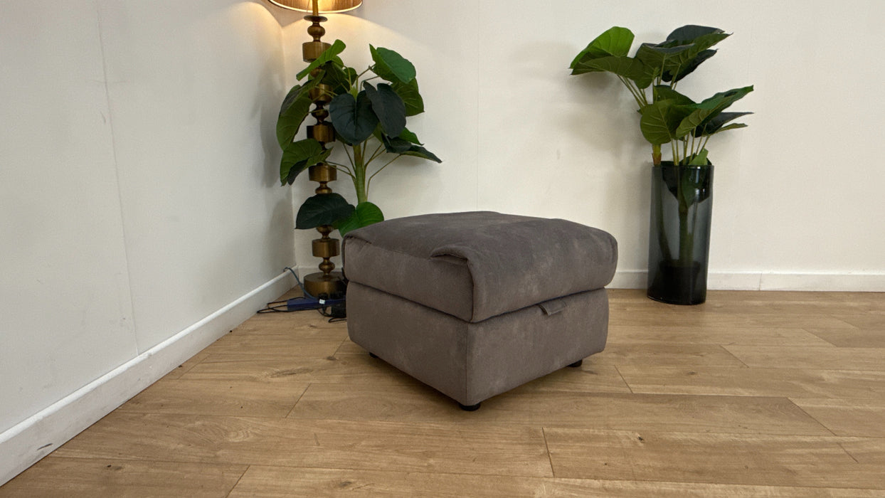 Sofology The Marvella Fabric Storage Footstool in Lifestyle Flecked Charcoal