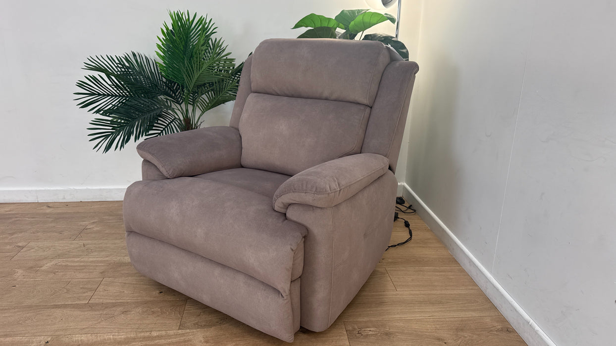 Sofology Gracie Fabric Chair Power Recliner  in Lifestyle Flecked Nutmeg