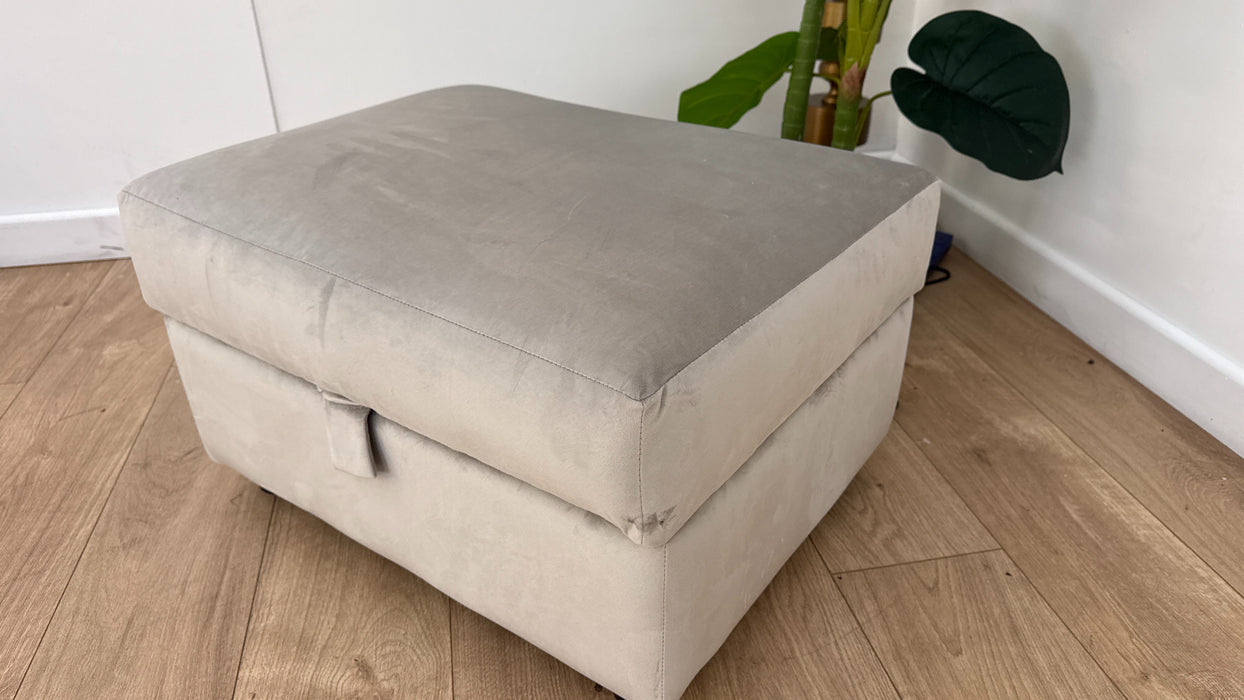 Sofology Islington Fabric Storage Footstool in Sleek Mink