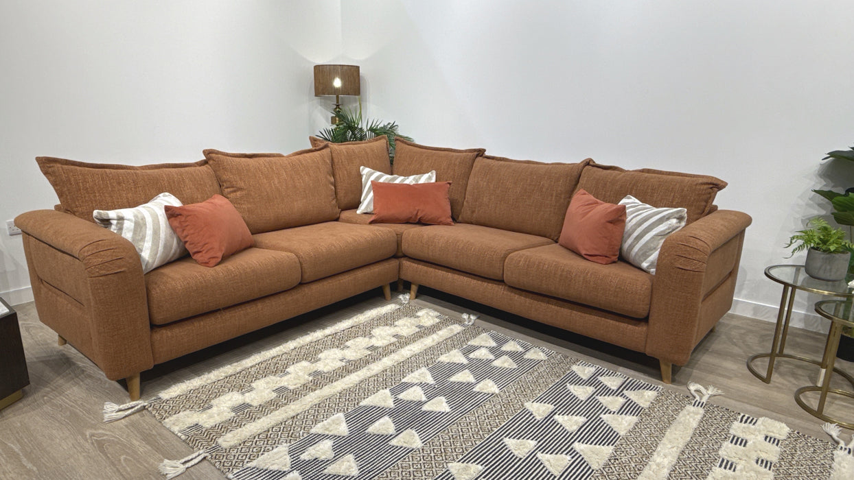 Sofolog Eastwood 3 Corner 3 Fabric Sofa in Pumpkin Jaeger Mix
