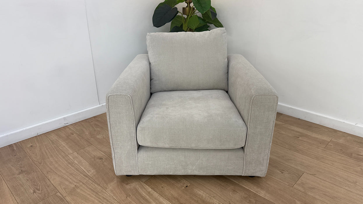 Sofology Majestica Fabric Chair in Soft-Chenille Linen