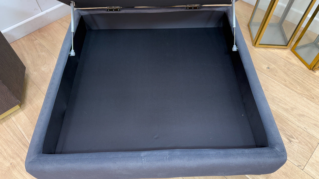 Sofology Portland Fabric Storage Footstool in Lifestyle Flecked Charcoal