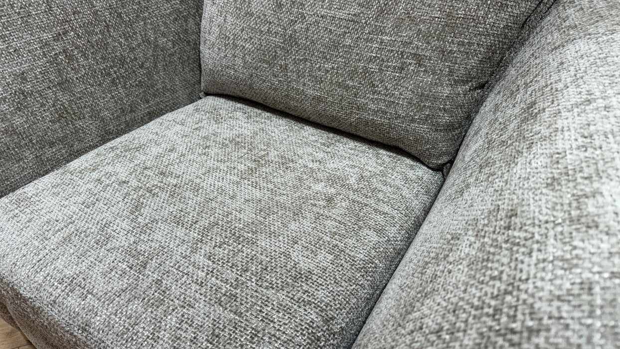 Sofology Scintillate Fabric Chair in Basketweave Chenille Stone/Natural Mix