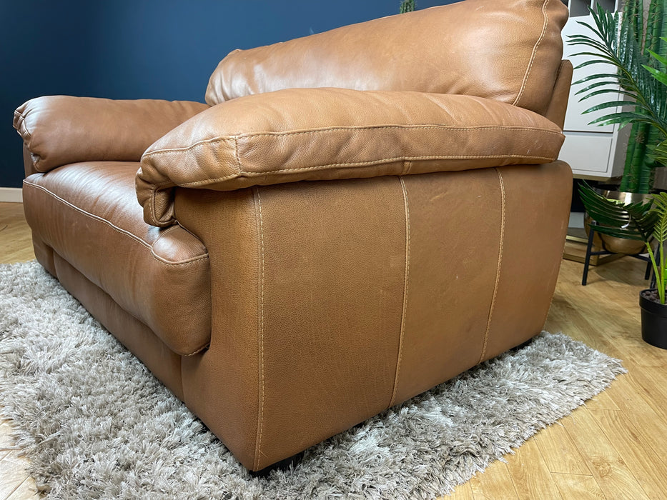 Santino Love Seat Apollo Tan Leather (WA2)