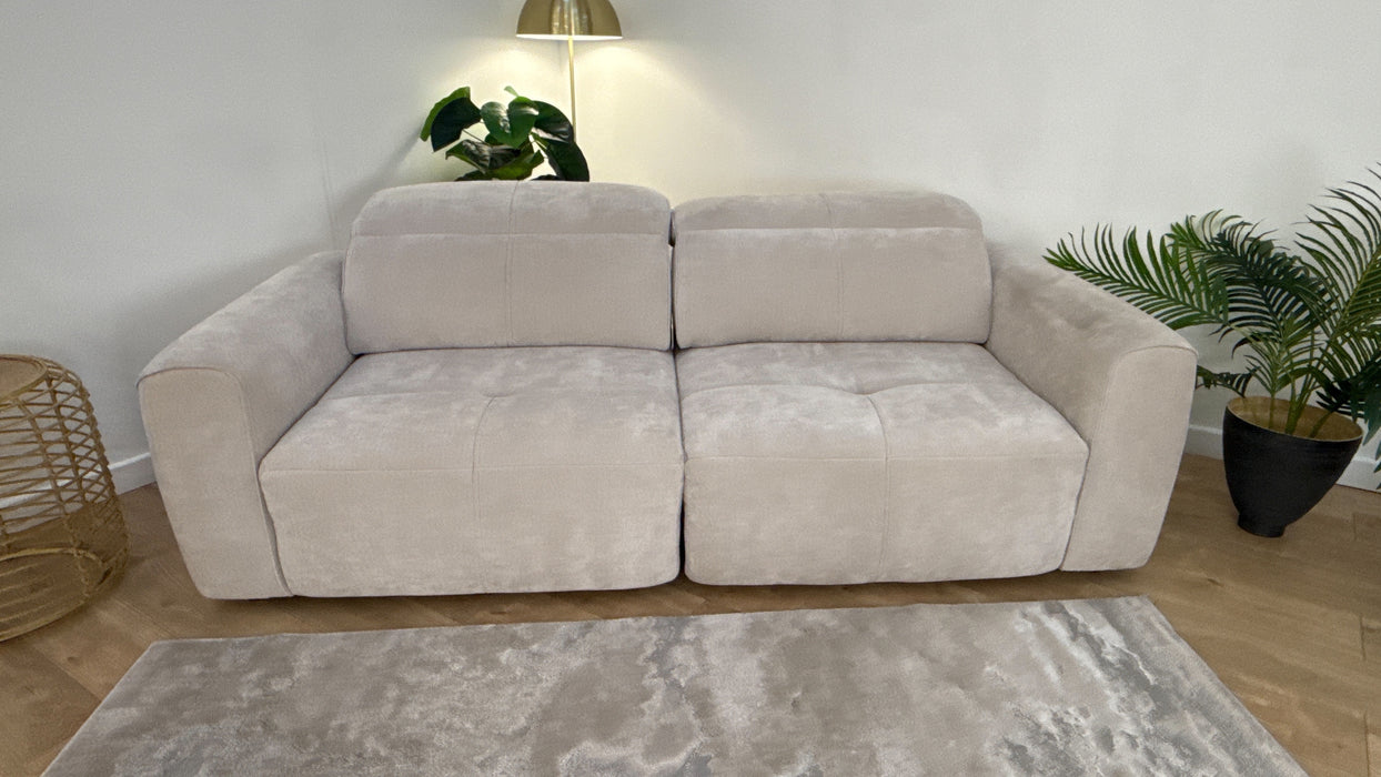 Sofology The Riviera Fabric 3 Seater Motion Chaise in Relaxed Chenille Cotton