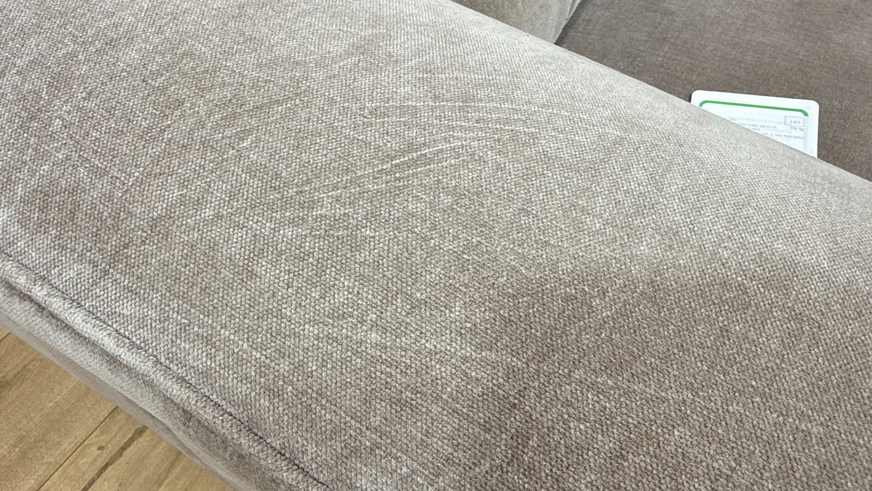 Sofology Plaza Fabric 1.5 Smart Console Corner 3 Power Recliner/Headrest Heated Seats in Relaxed Chenille Nutmeg
