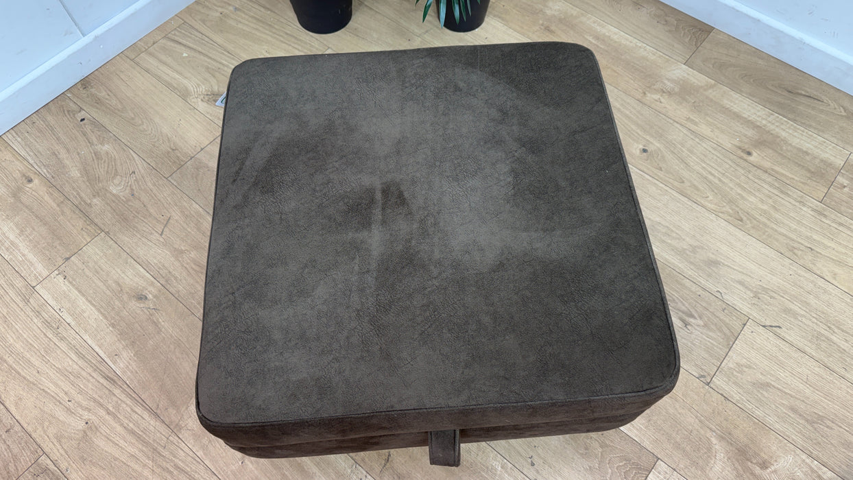 Sofology The Hackney Fabric Storage Memory Foam Footstool in Lifestyle Dapple Olive Green