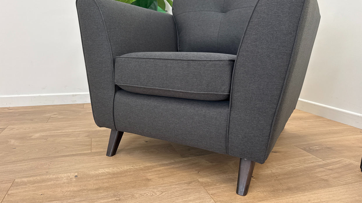 Binky 1 Seater - Fabric Chair - Charcoal