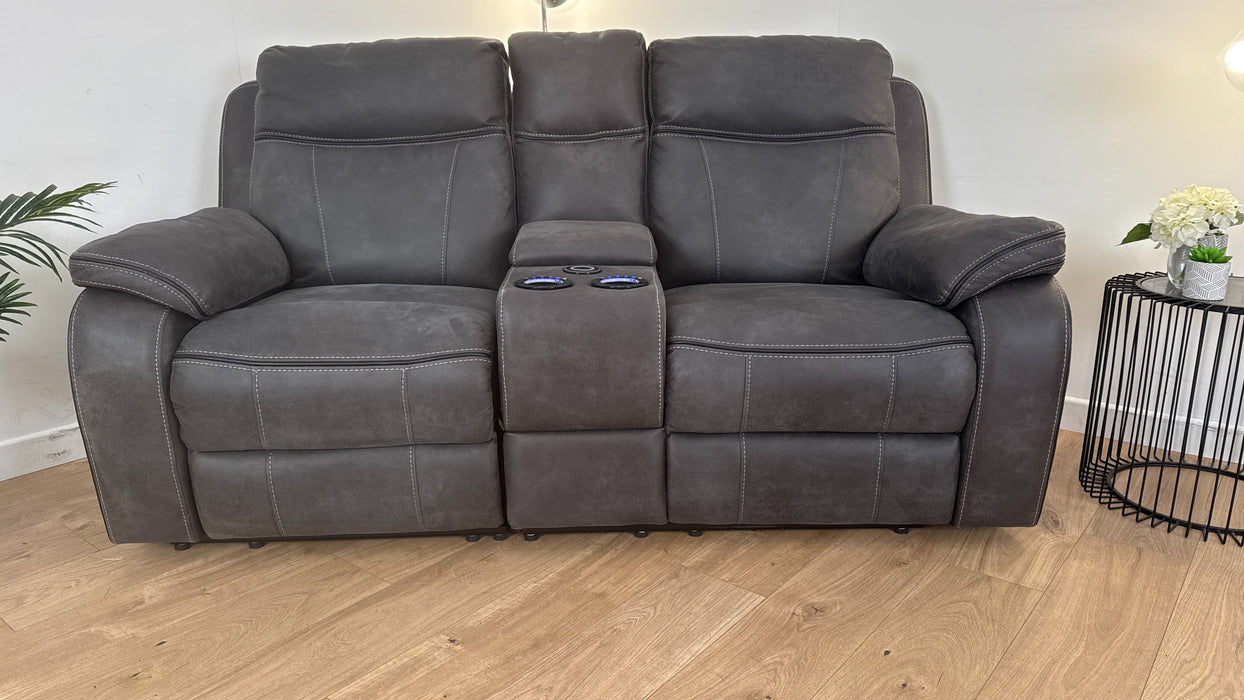 Vinson 2 Seater Smart Console Fabric Power Recliner