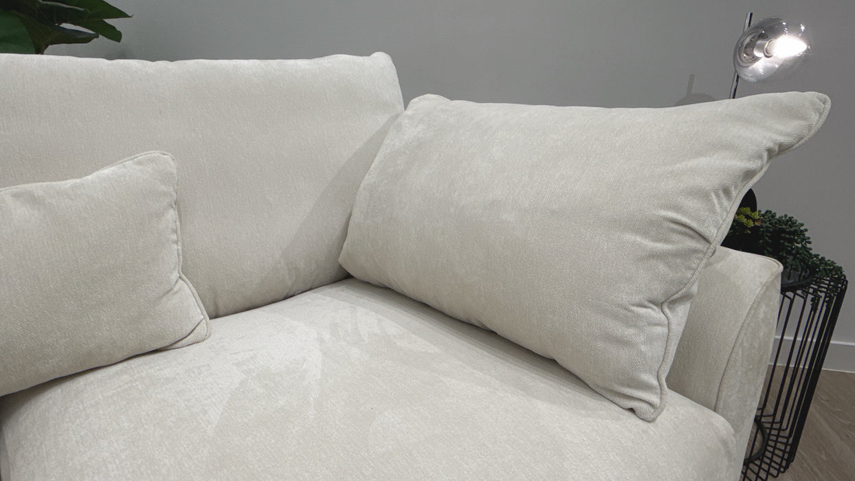 Sofology Georgio Fabric 3 Seater Extra Flex Seats in Lifestyle Plush Chenille Mist