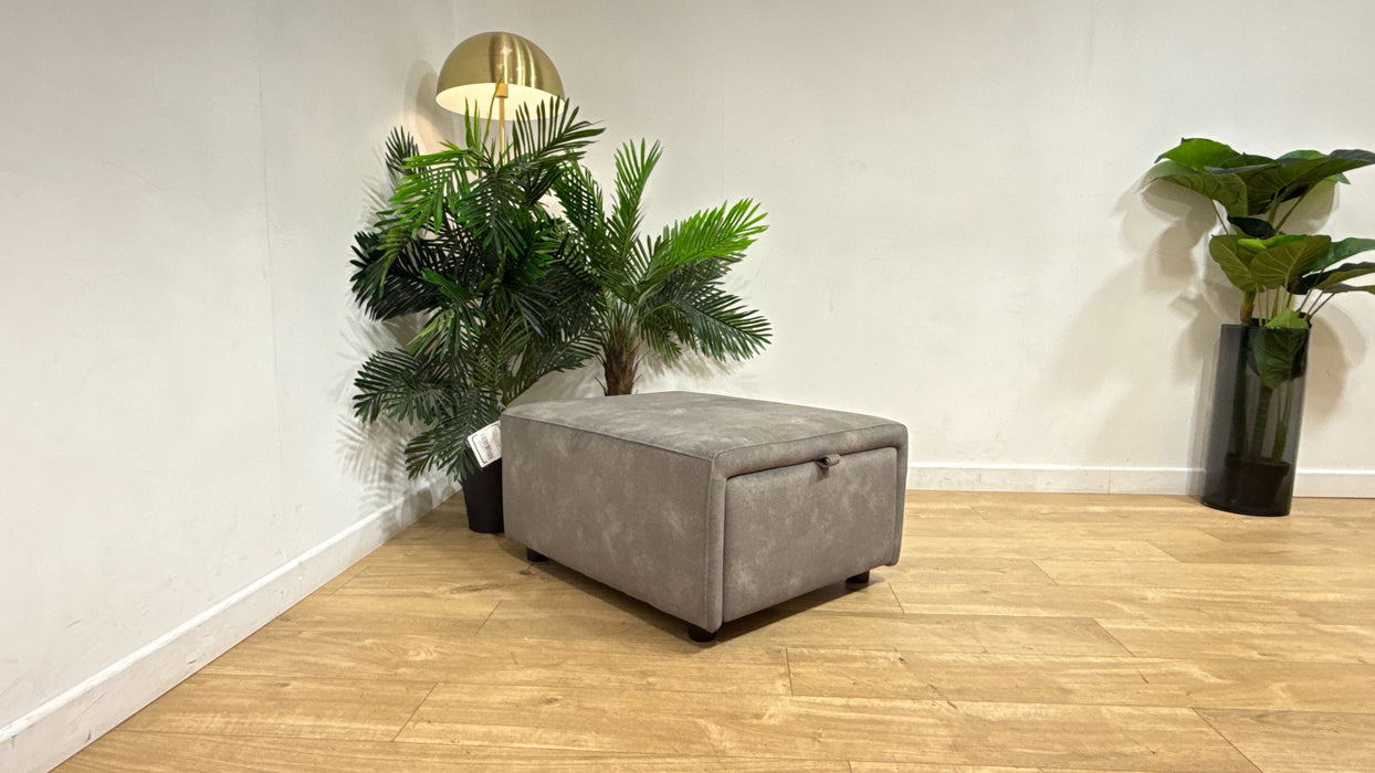 Sofology Premiere Fabric Designer Storage Footstool in Lifestyle Flecked Mocha