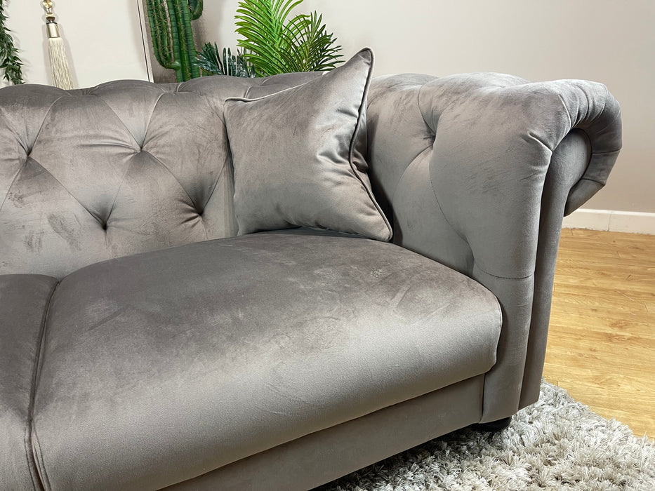 Balmoral 2 Seater Matt Velvet Mole Fabric (WA2)