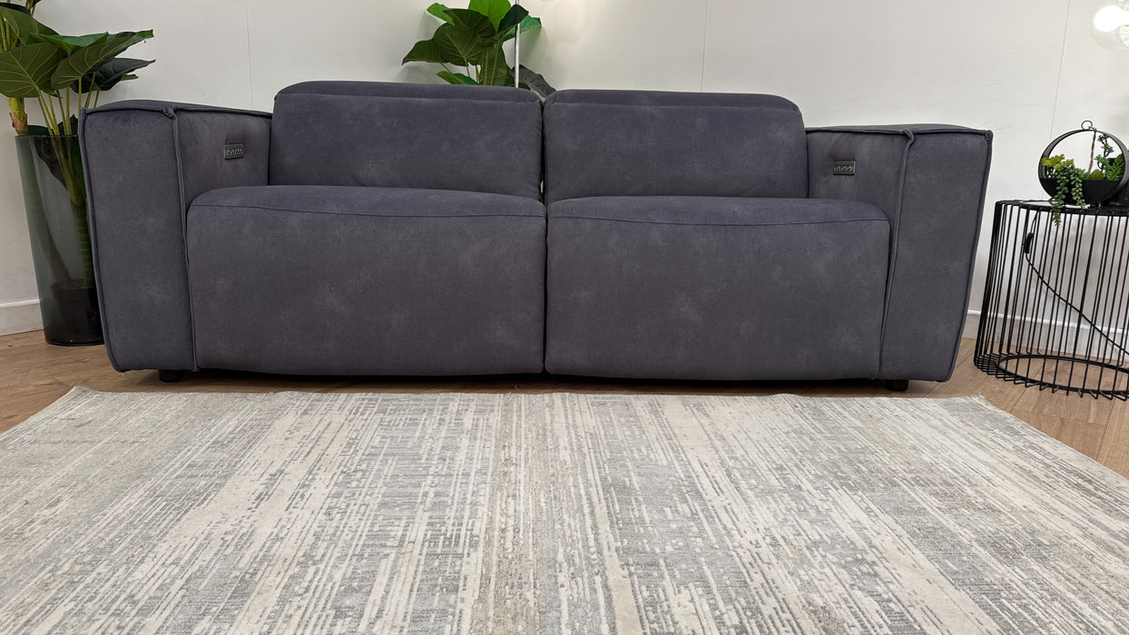 Sofology The Horizon Fabric 2.5 Seater Power Recliner/Headrest in Lifestyle Flecked Charcoal