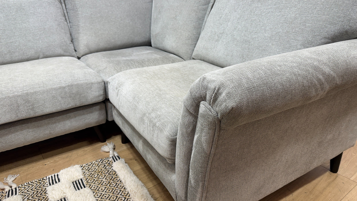 Sofology Beaumont Fabric 3 Corner 1 Foam Seats in Linen Look Chenille Grey