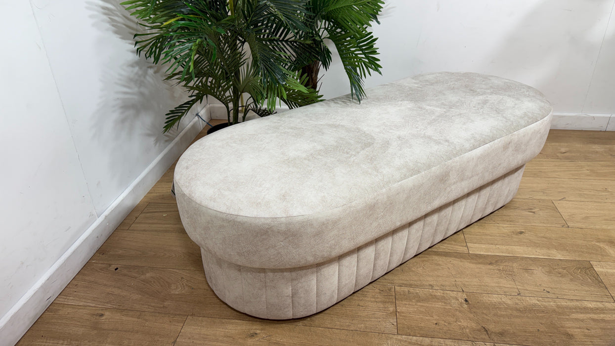 Sofology Savoy Fabric Designer Footstool in Lifestyle Dapple Marble