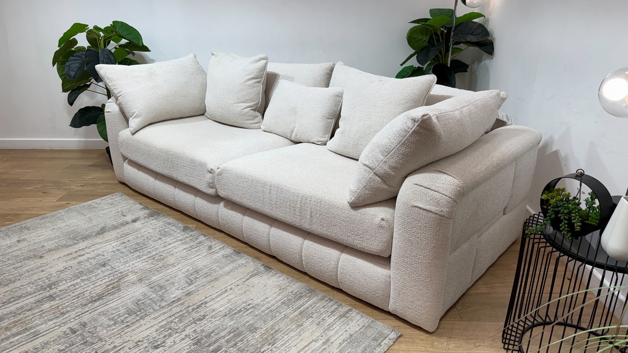 Sofology Westwood Fabric 4 Seater No Trim in Soft Boucle Ecru