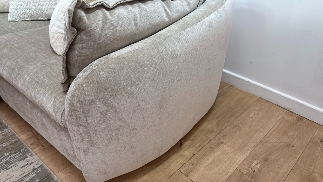 Sofology Portobello Fabric 1 Corner 1 Foam Seats in Luxury Chenille Linen Mix