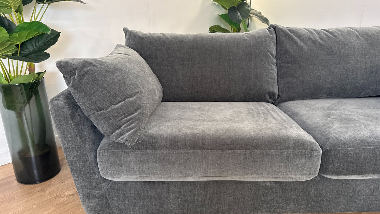 Sofology Tallulah Fabric 3 Seater in Soft Chenille Slate