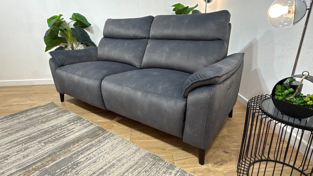 Sofology Arlo Fabric 2.5 Seater Power Recliner/Headrest in Lifestyle Flecked Charcoal