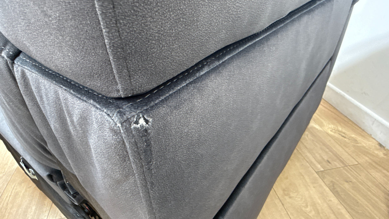 Sofology Bailey Fabric 2.5 Seater Power Recliner/Headrest in Lifestyle Flecked Anthracite