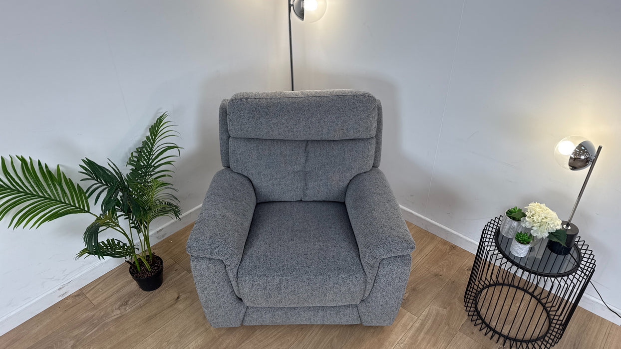 Millar 1 Seater - Fabric Manual Recliner - Grey