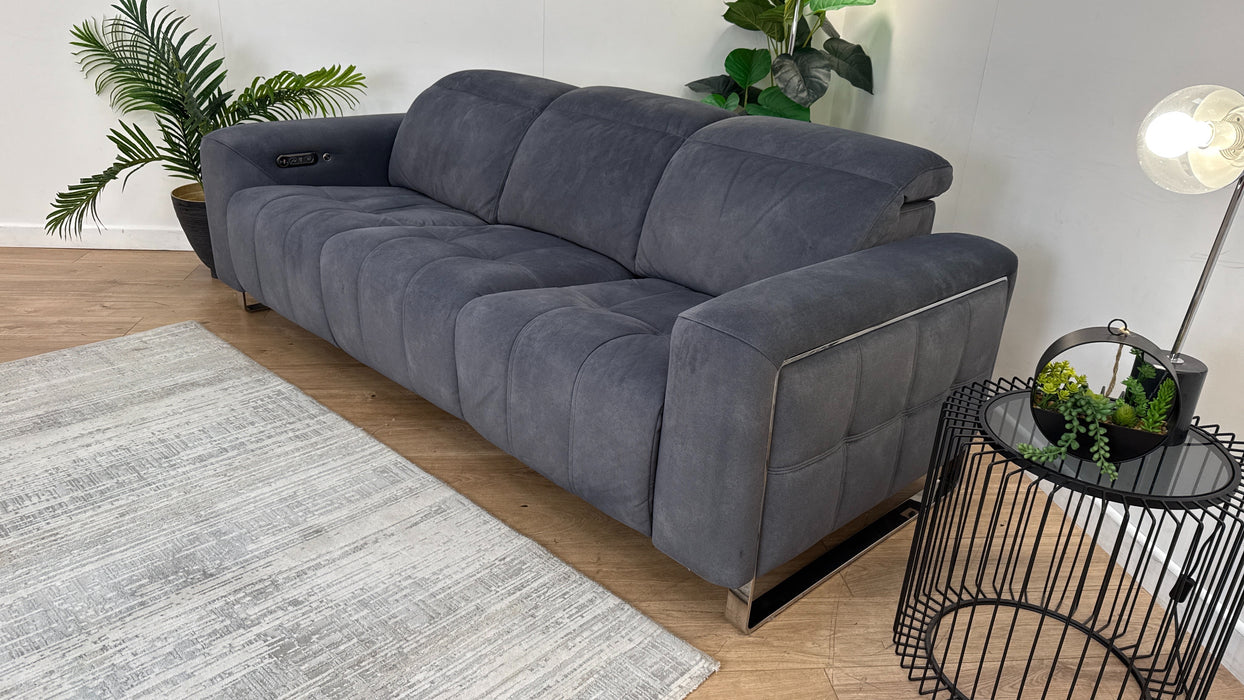 Sofology Marvella Fabric Recliner 3 Seater in Charcoal