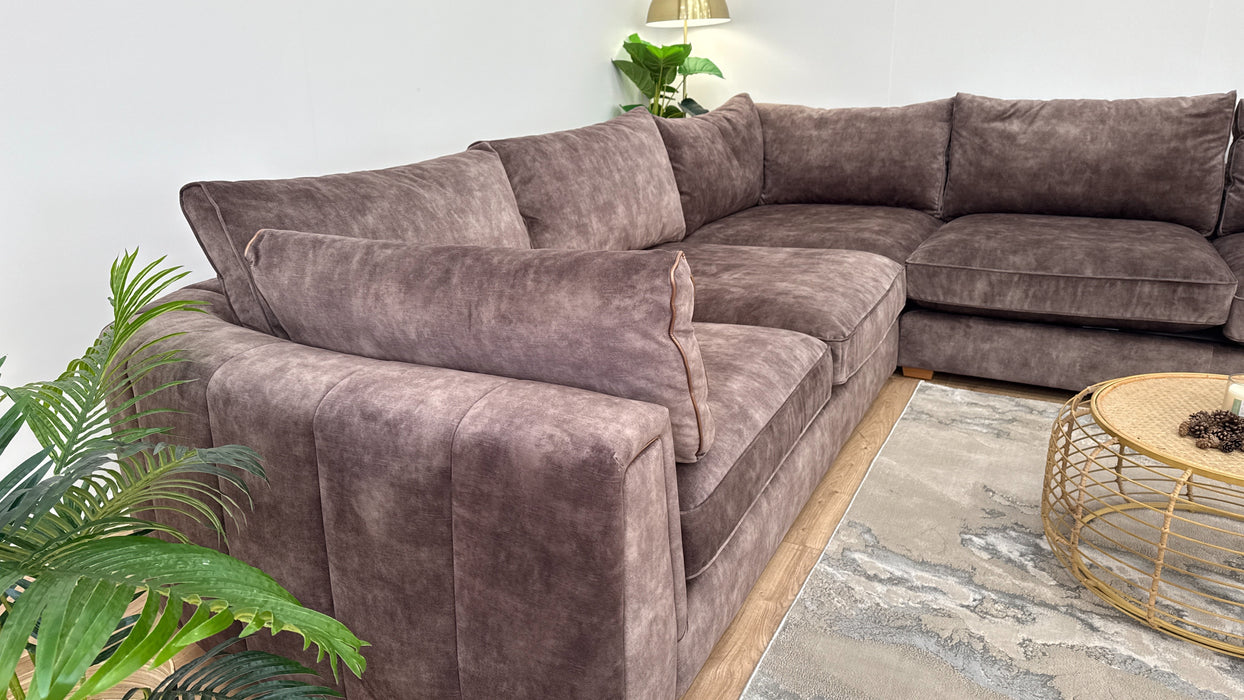 Emperor 3 Corner 3 Corner Sofa - Fabric - Foam Seating - Lucerne Expresso