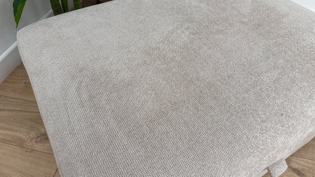 Sofology Haven Fabric Storage Footstool in Micro Flecked Boucle Natural