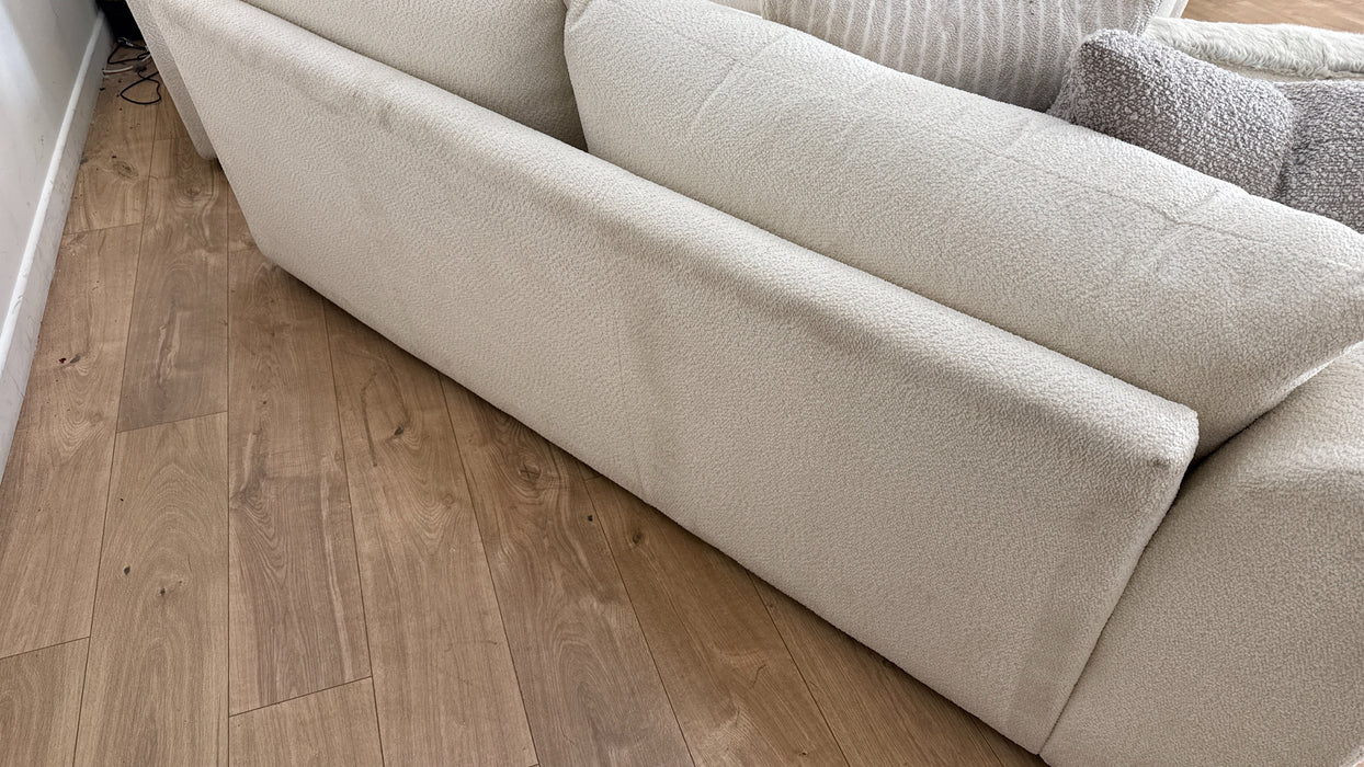 Sofology Marble Arch Fabric 3 Corner 3 in Camden Wood Trim Ecru Mix