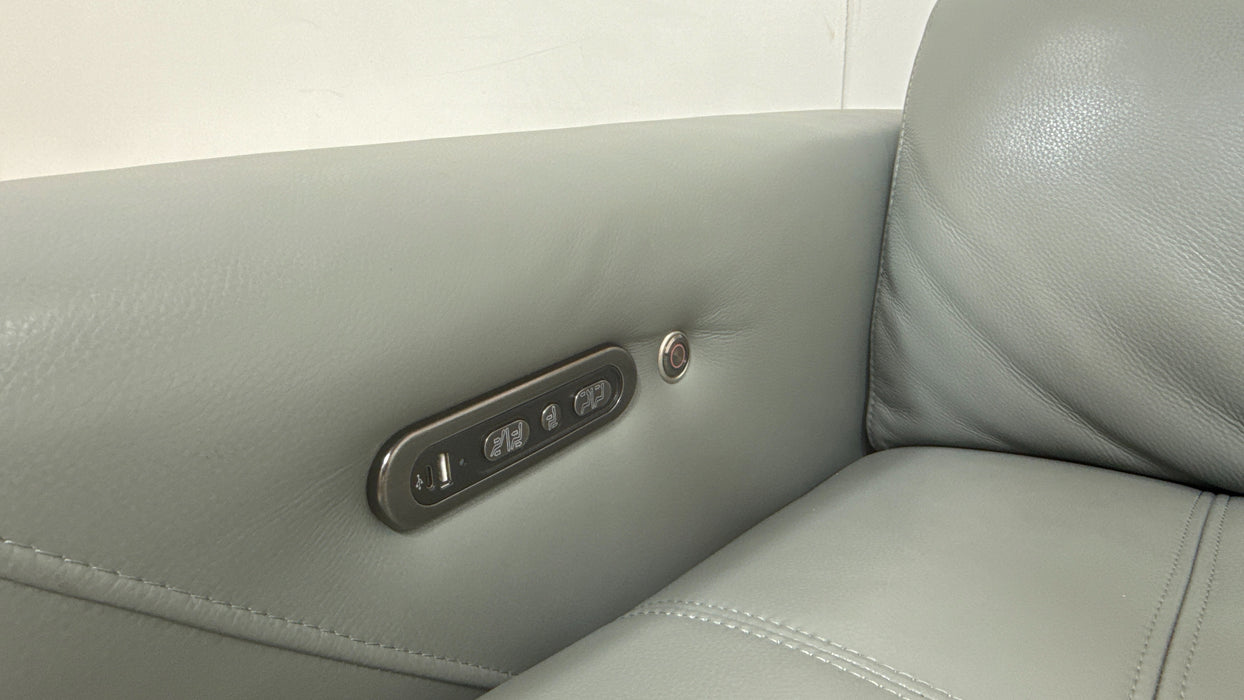 Sofology Marvella Leather 2 Seater in Trusty Sheen Granite Teal