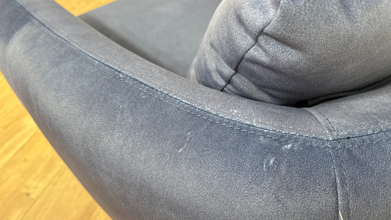 Sofology Marvella Fabric Swivel Chair in Lifestyle Flecked Navy