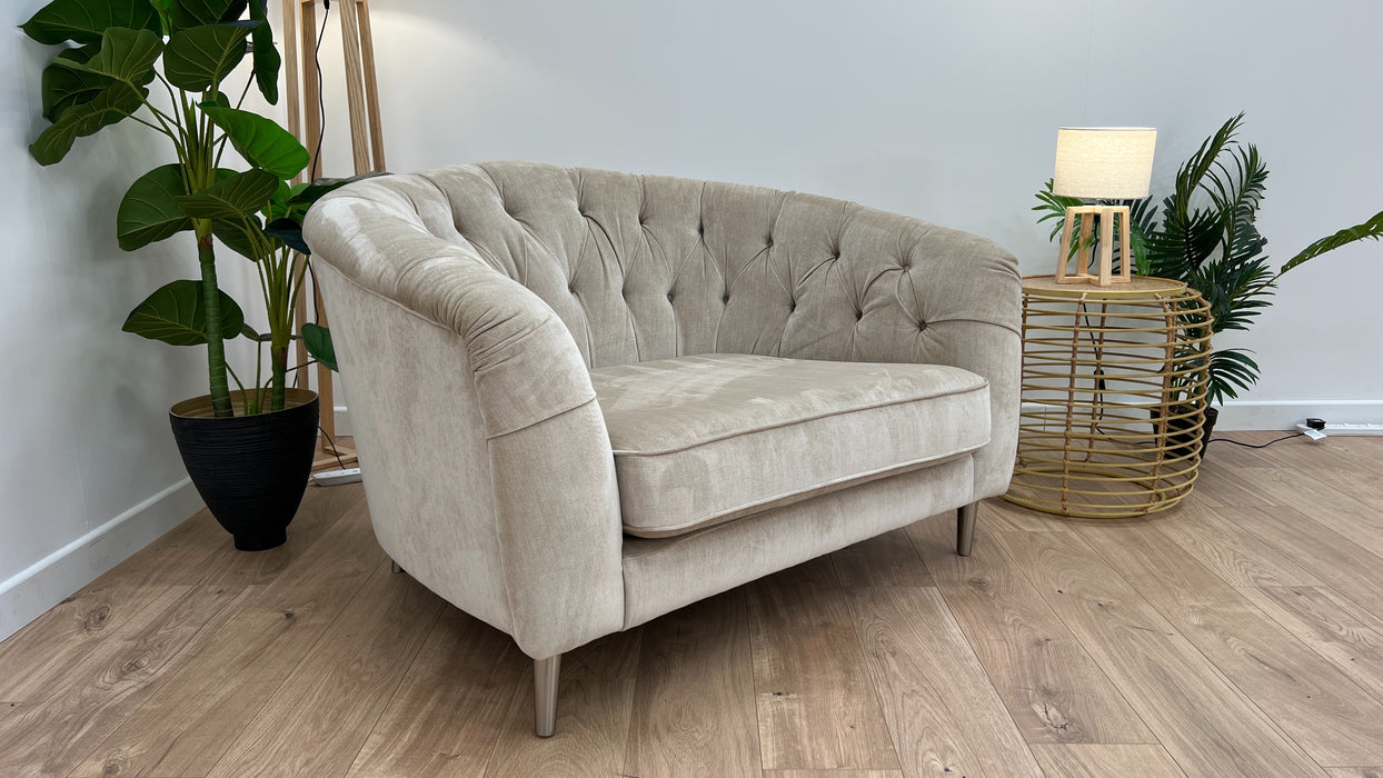 Bijou Love Seat Chamonix Hessian Luxe Mix